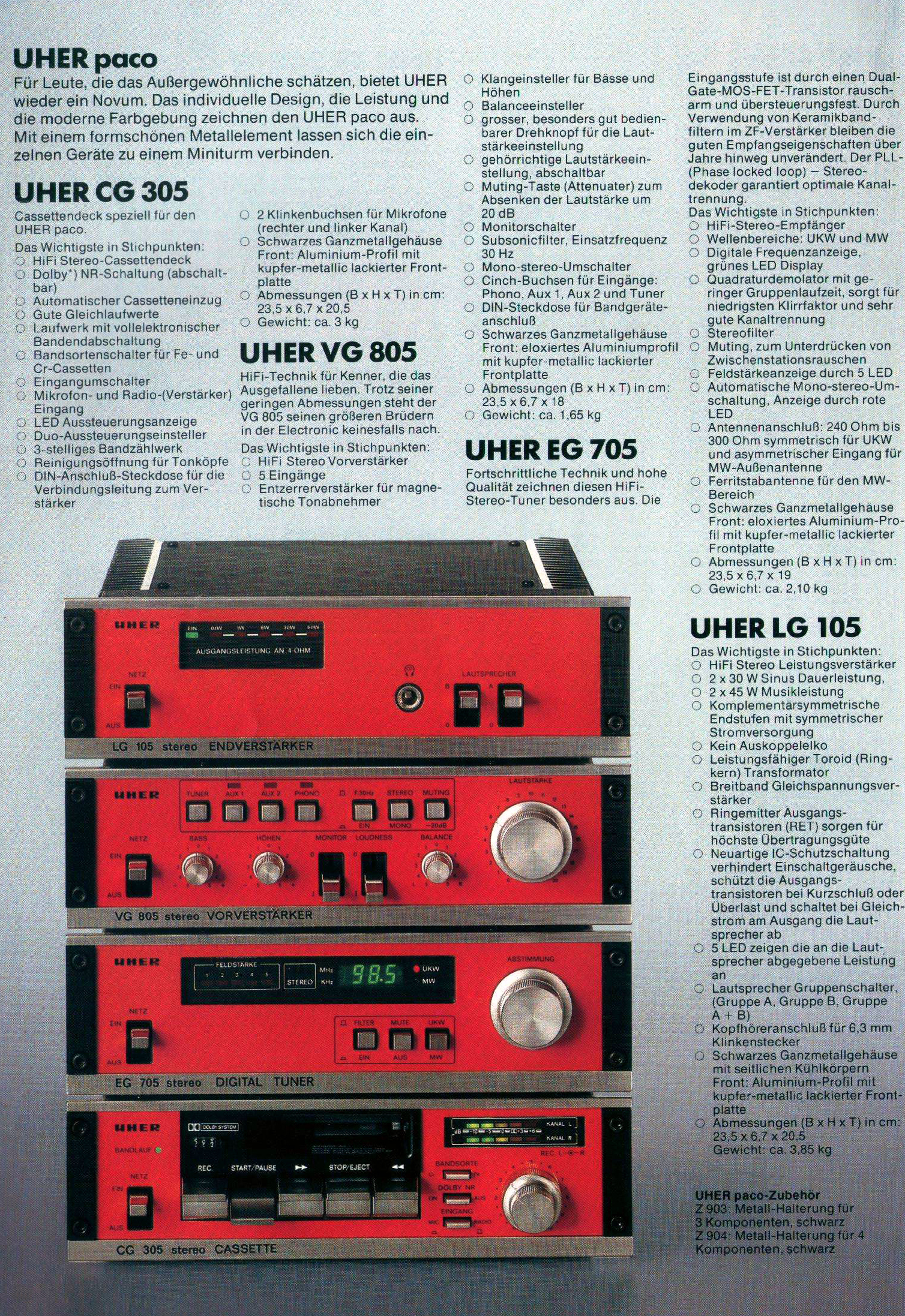 1979 Uher Paco Mini Series - Uher_Paco Prospekt 1980