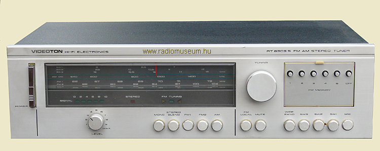 1981 Videoton HiFi Electronics AM FM Stereo Tuner RT 6300 S